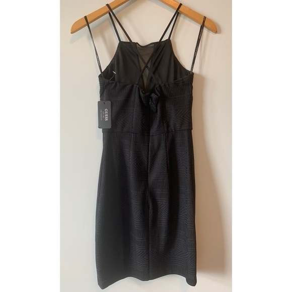 New! Guess Black Aztec Design Bodycon Dress Size 2 - Picture 6 of 16